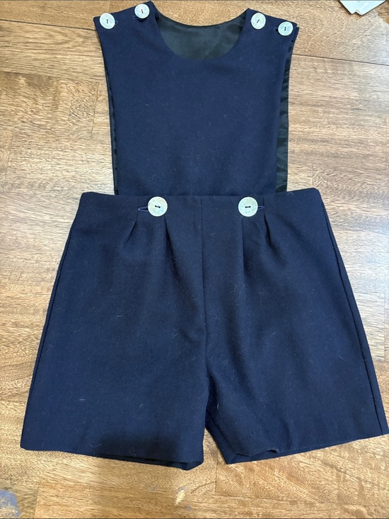 Vintage Other - Vintage Overalls Bibs Shorts European German style. No tags. Blue Lined Wool?